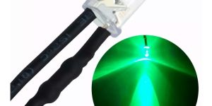 Led Diodo 5mm Verde Difuso 12v Con Cable De 20cm